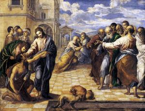 La curación del ciego, El Greco