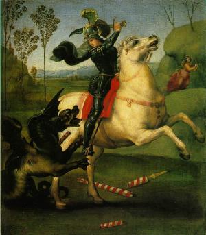 Saint George Struggling with the Dragon, Raphael