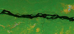 Napo River from space, Ecuador