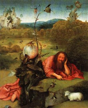 San Juan Bautista en meditación, Hieronymus Bosch