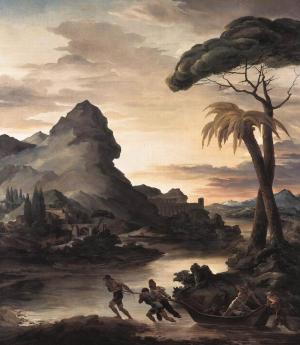Paisaje heroico con pescadores, Théodore Géricault